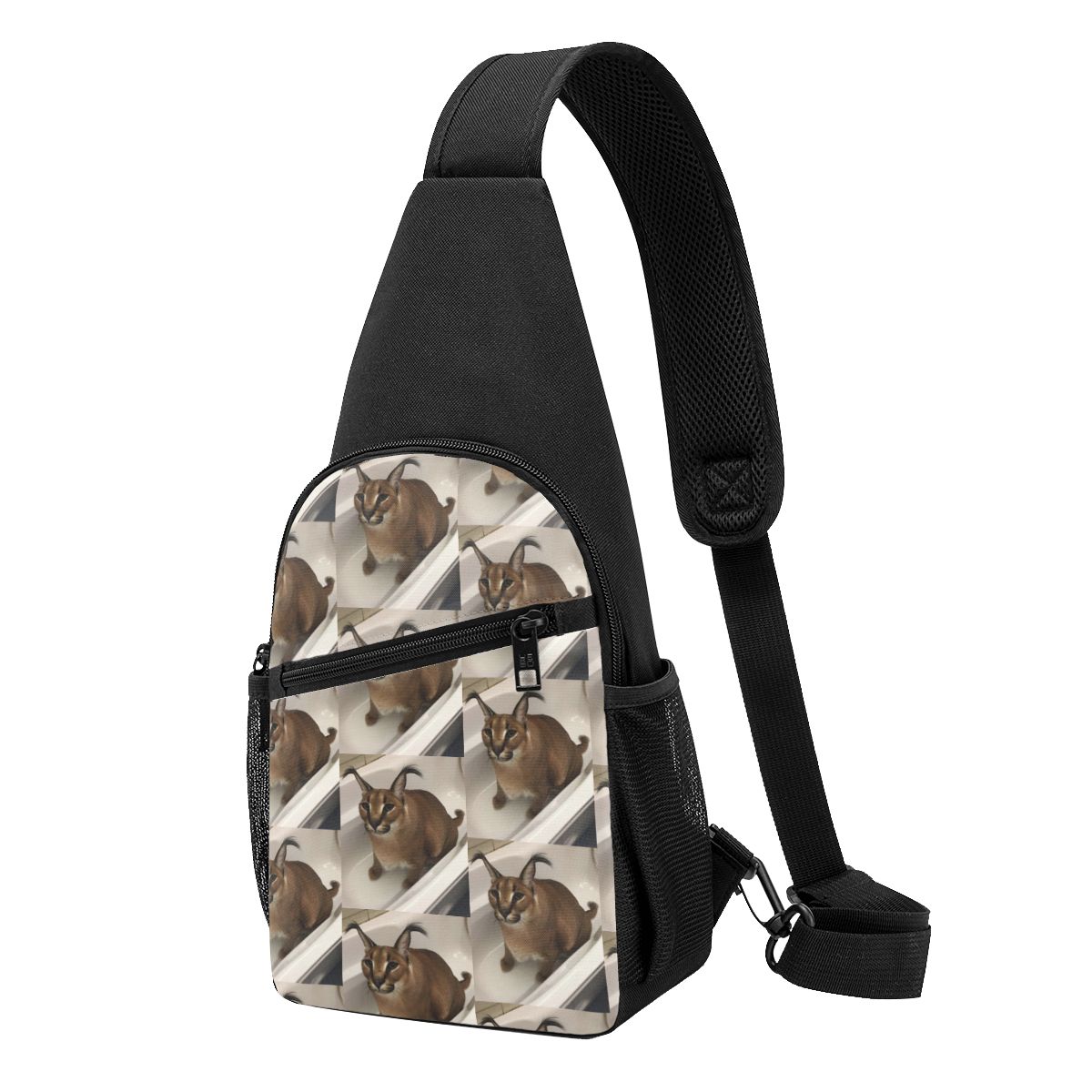 Sling Backpack Shoulder - Мужская нагрудная сумка-слинг Big Floppa Animal