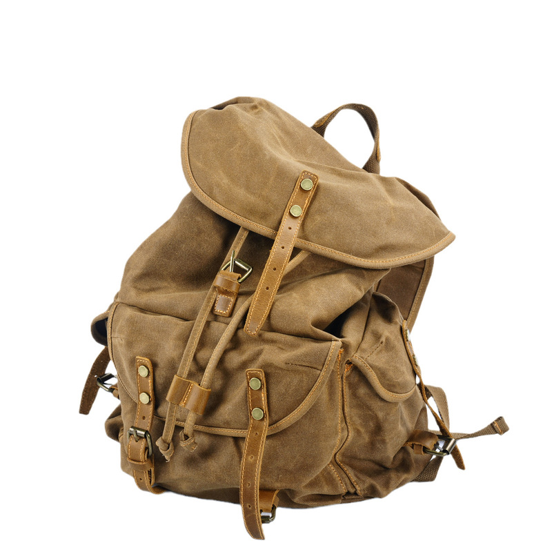 Ретро-рюкзак из мягкого вощено – обзор и цена Canvas Backpack Casual