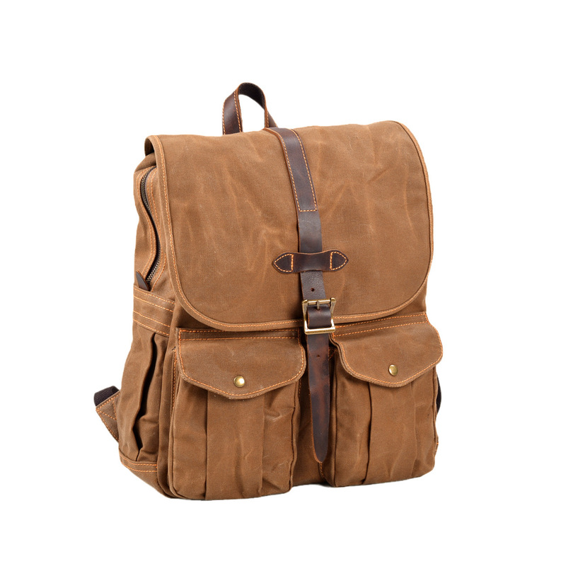 Новый мужской рюкзак из вощено – обзор и цена Canvas Backpack Casual