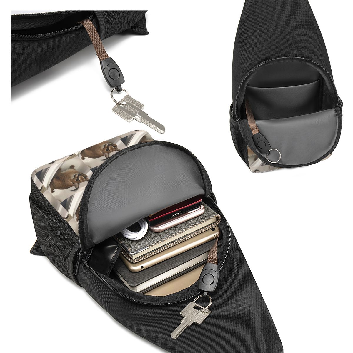Мужская нагрудная сумка-слинг  – обзор и цена Sling Backpack Shoulder